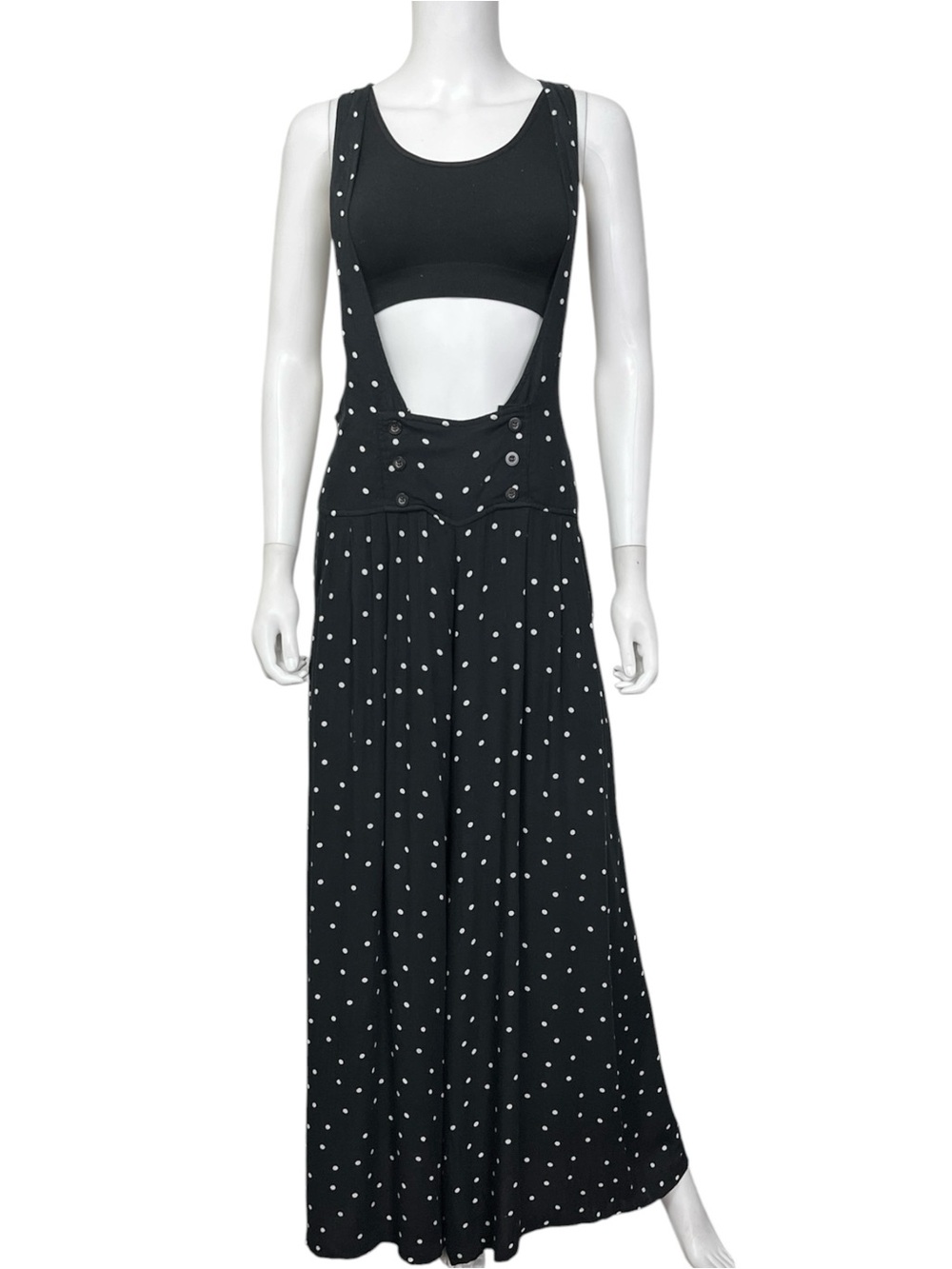 Free People Keep It Jumpin’ Jumper in Black Polka Dot - sz 6 - Picture 6 of 13